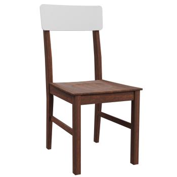 Krzesło LEO 1D orzech / biały